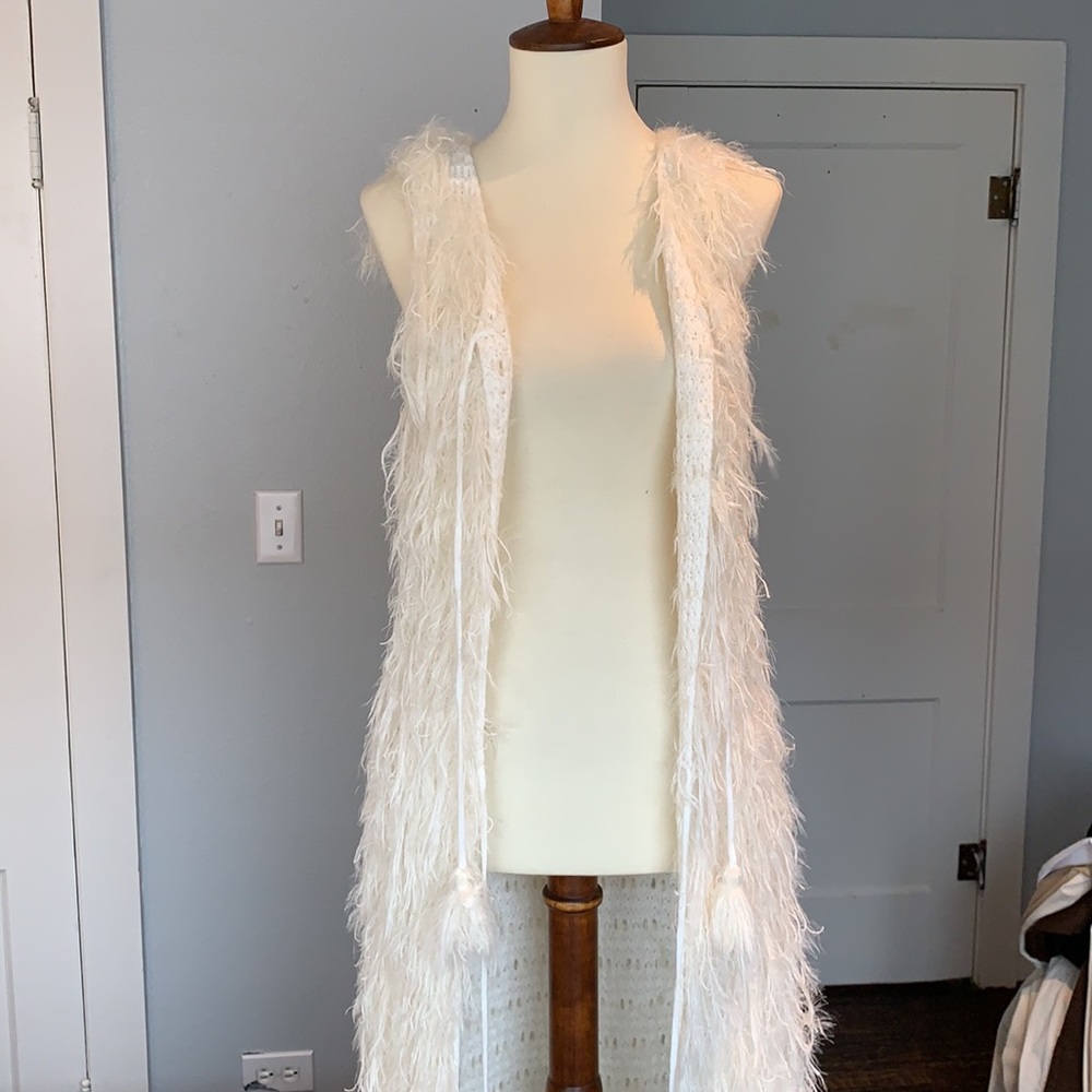 Off White Fuzzy Duster